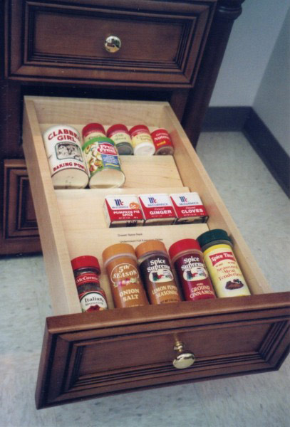 Spice drawer insert